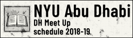 NYU Abu Dhabi DH Meet Up schedule 2018-19